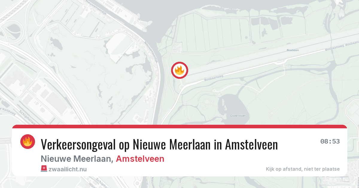 Verkeersongeval op Nieuwe Meerlaan in Amstelveen — 14 jul 2026