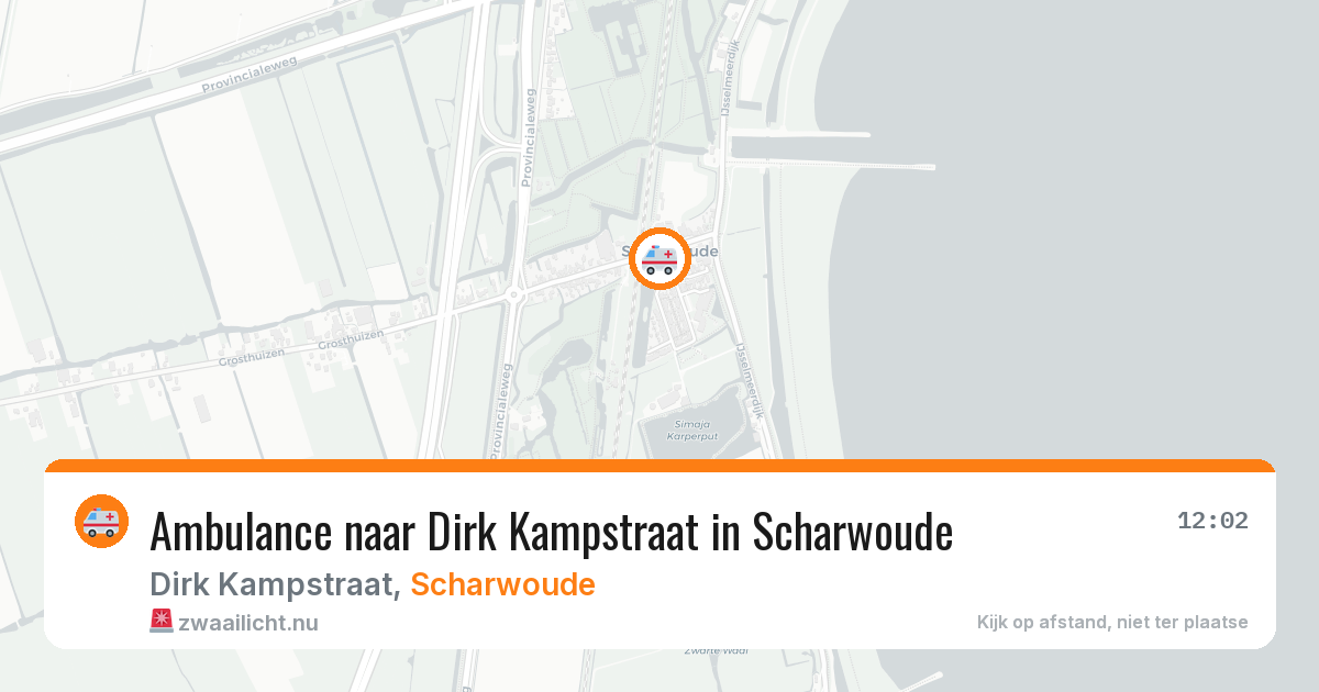Ambulance naar Dirk Kampstraat in Scharwoude — 4 jul 2026