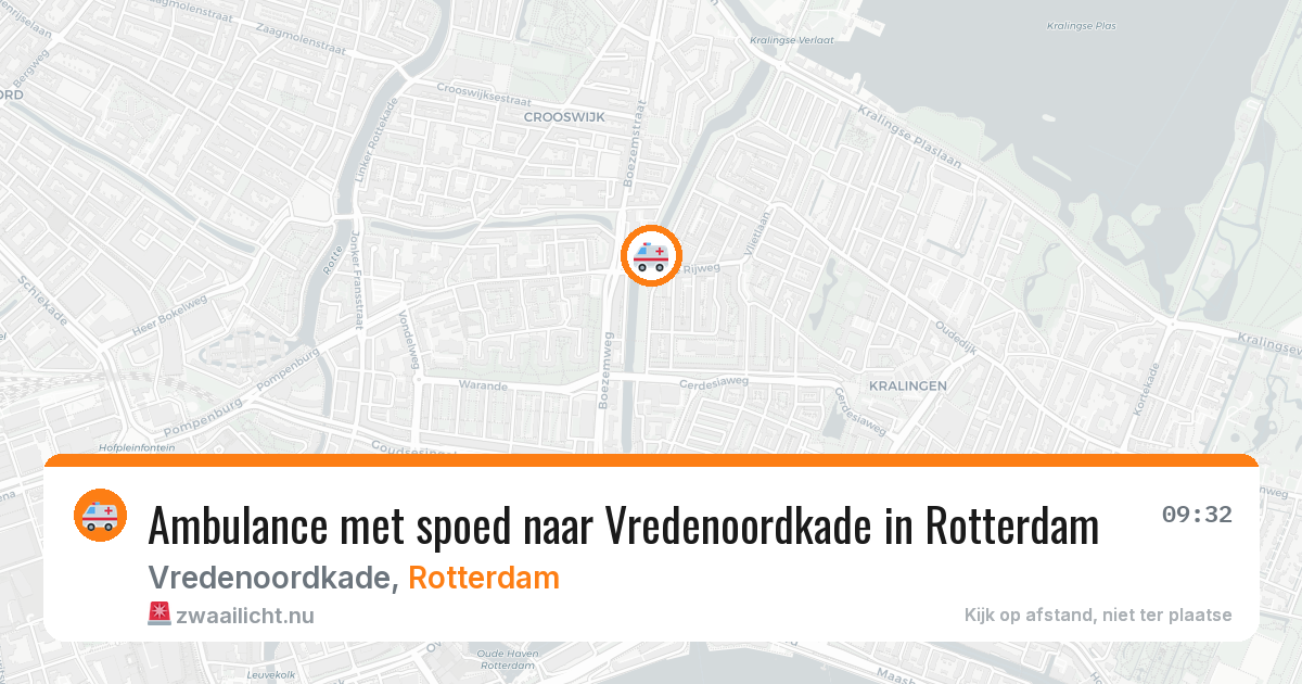 Ambulance met spoed naar Vredenoordkade in Rotterdam — 9 apr 2026