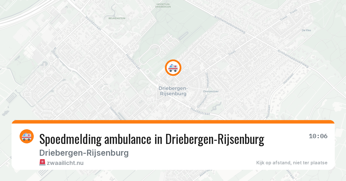 Spoedmelding ambulance in Driebergen-Rijsenburg — 20 jul 2026
