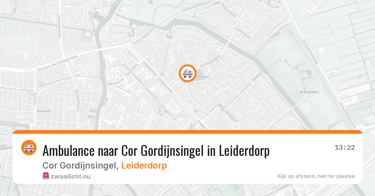 Ambulance naar Cor Gordijnsingel in Leiderdorp — 14 jul 2026