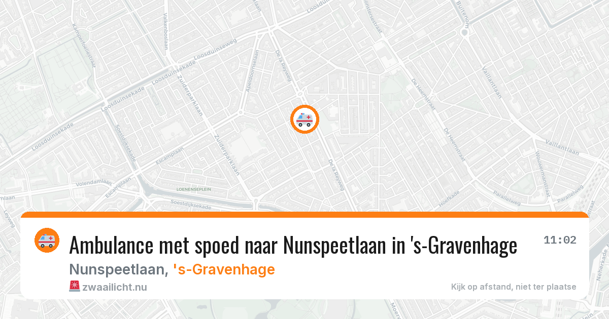 Ambulance met spoed naar Nunspeetlaan in 's-Gravenhage — 17 mrt 2026