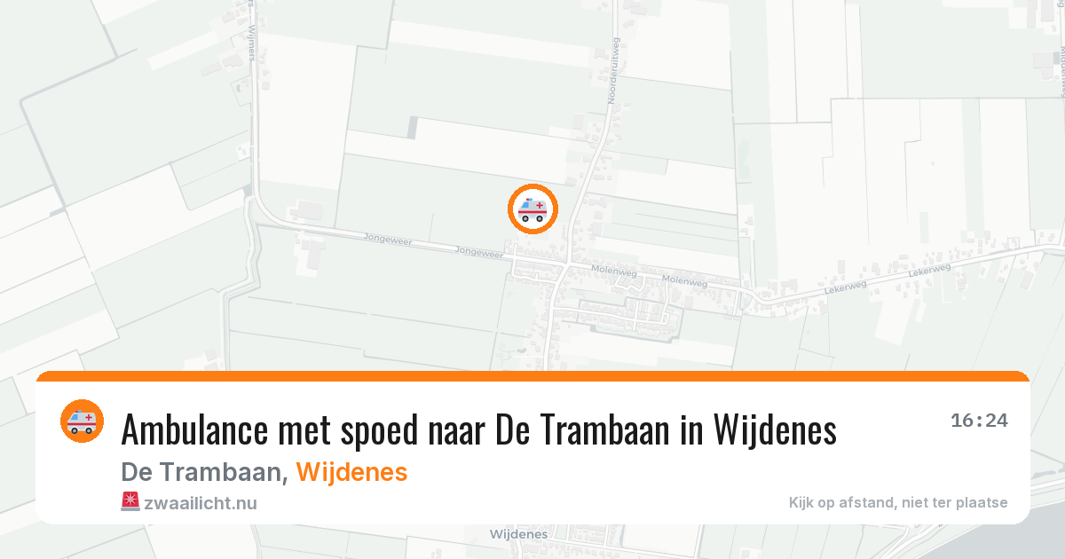Ambulance met spoed naar De Trambaan in Wijdenes — 22 mrt 2026