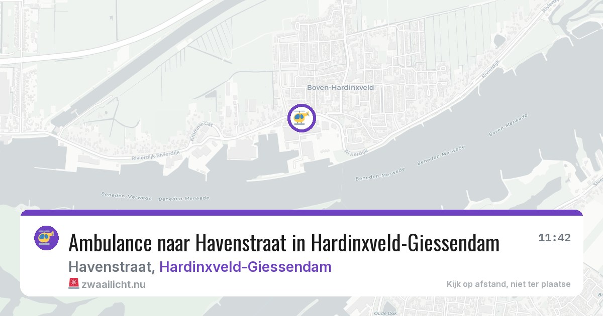 Ambulance naar Havenstraat in Hardinxveld-Giessendam — 25 jul 2026