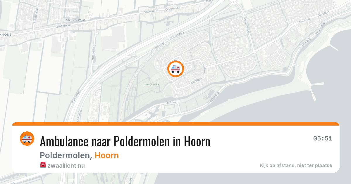 Ambulance naar Poldermolen in Hoorn — 21 mrt 2026