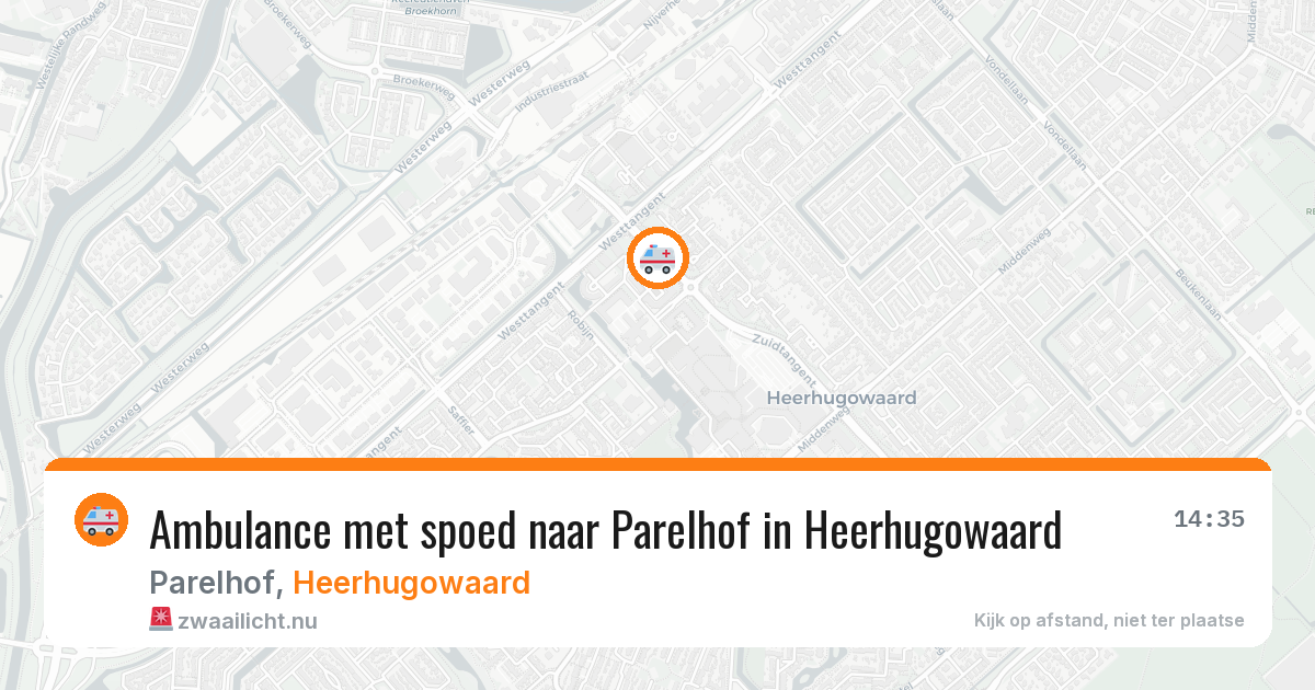 Ambulance met spoed naar Parelhof in Heerhugowaard — 1 jun 2026