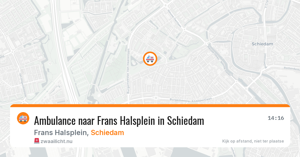 Ambulance naar Frans Halsplein in Schiedam — 13 jul 2026
