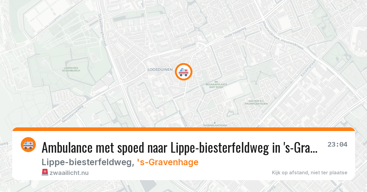Ambulance met spoed naar Lippe-biesterfeldweg in 's-Gravenhage — 20 mei 2026