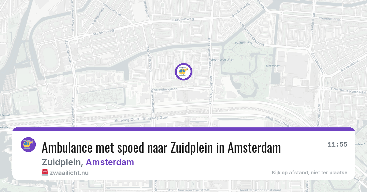 Ambulance met spoed naar Zuidplein in Amsterdam — 1 jun 2026