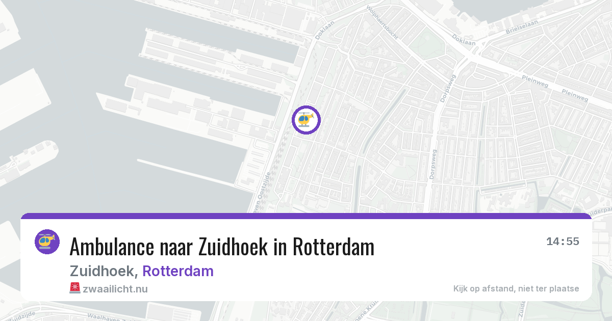 Ambulance naar Zuidhoek in Rotterdam — 21 mrt 2026