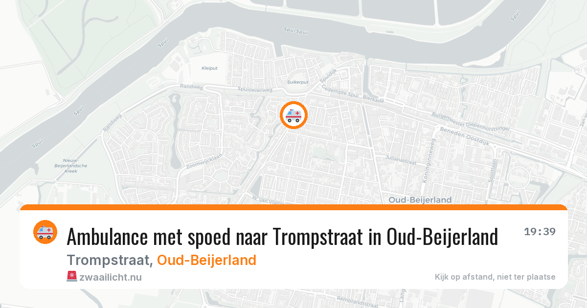 Ambulance met spoed naar Trompstraat in Oud-Beijerland — 19 jan 2026