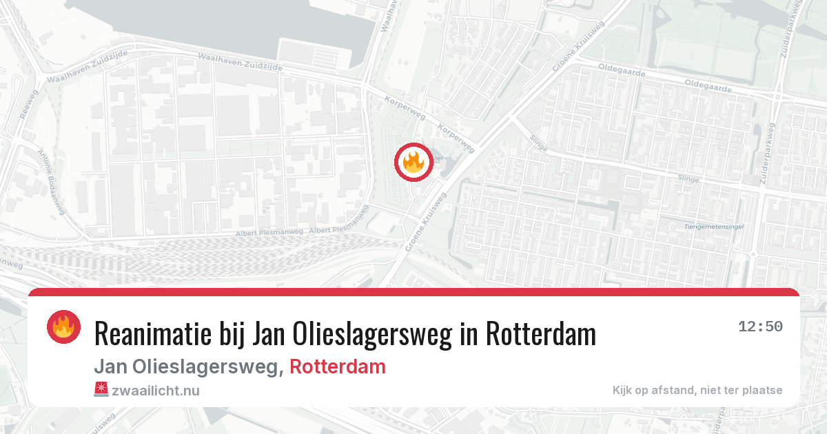 Reanimatie bij Jan Olieslagersweg in Rotterdam — 24 jul 2026