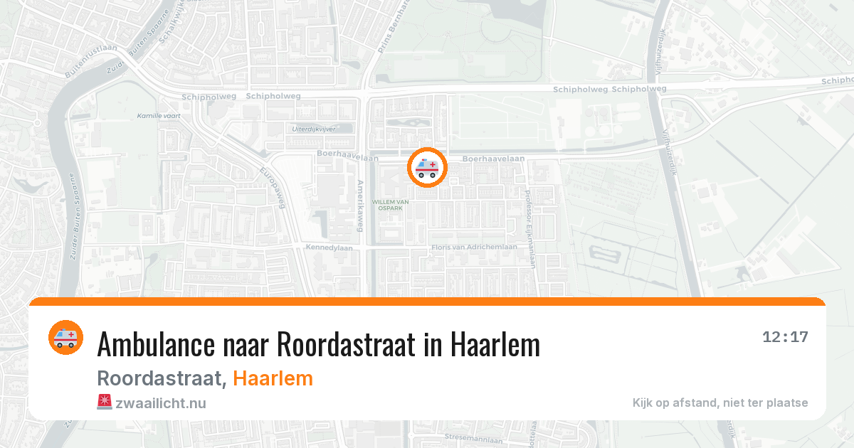 Ambulance naar Roordastraat in Haarlem — 19 jul 2026