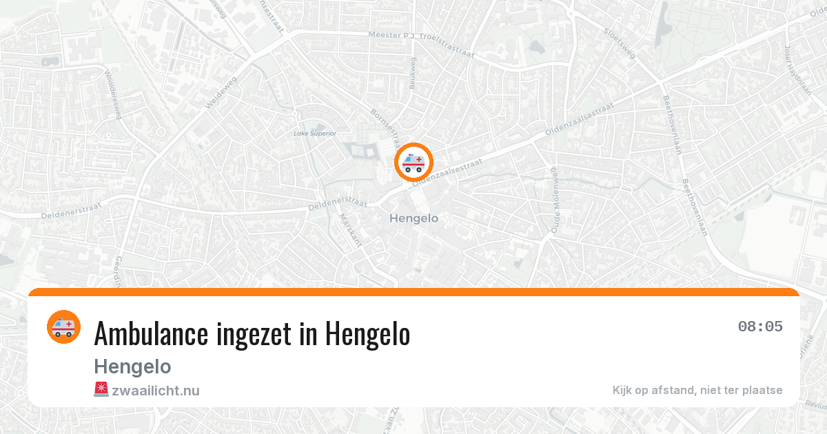 Ambulance ingezet in Hengelo — 9 mei 2026