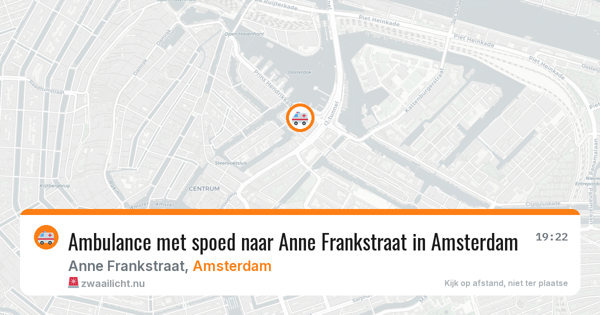 Ambulance met spoed naar Anne Frankstraat in Amsterdam — 24 mrt 2026
