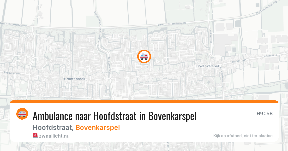 Ambulance naar Hoofdstraat in Bovenkarspel — 12 mei 2026
