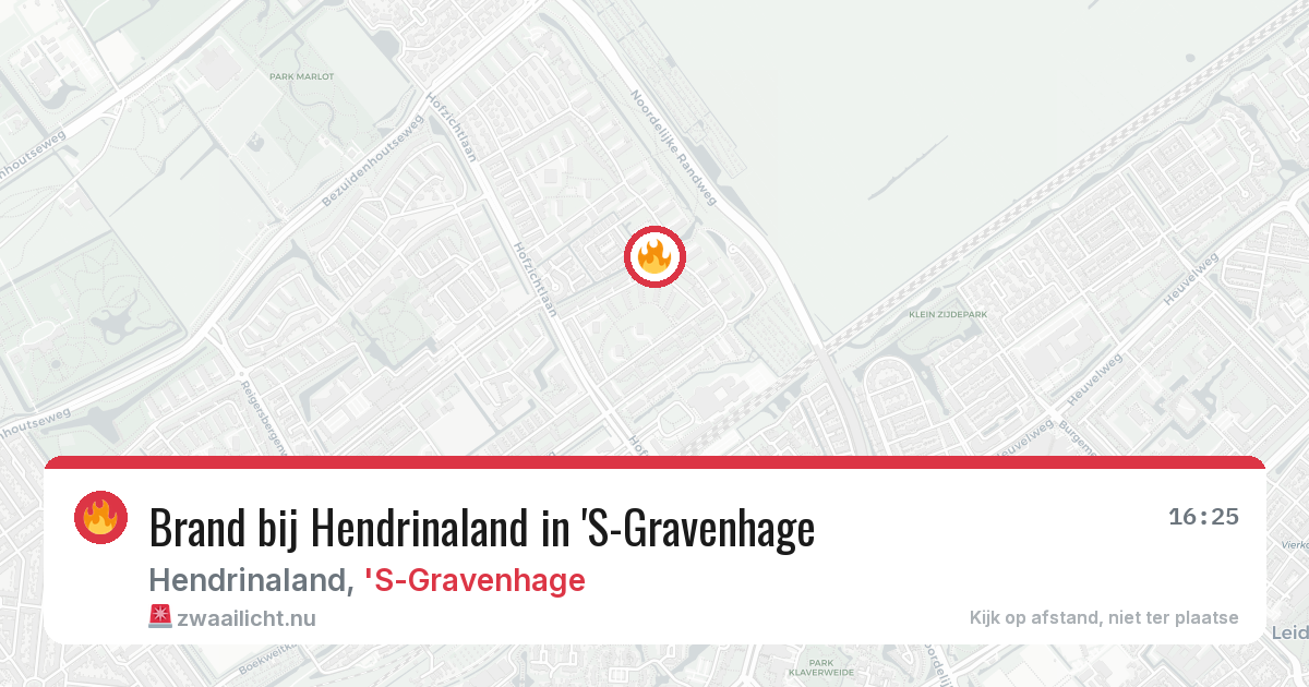 Brand bij Hendrinaland in 'S-Gravenhage — 12 jul 2026