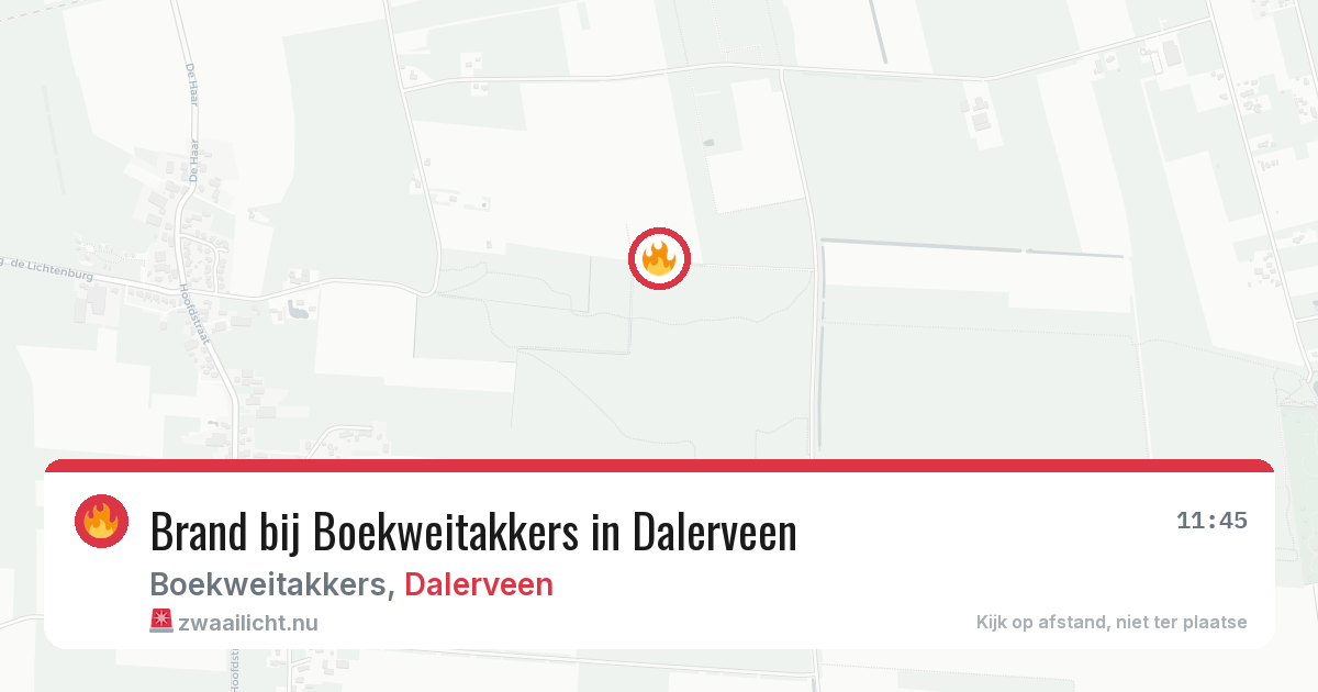 Brand bij Boekweitakkers in Dalerveen — 25 mrt 2026