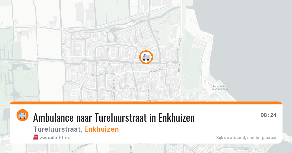 Ambulance naar Tureluurstraat in Enkhuizen — 16 mei 2026