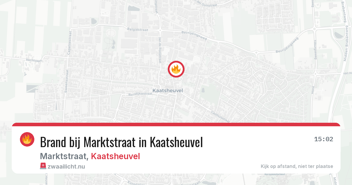 Brand bij Marktstraat in Kaatsheuvel — 22 jul 2026