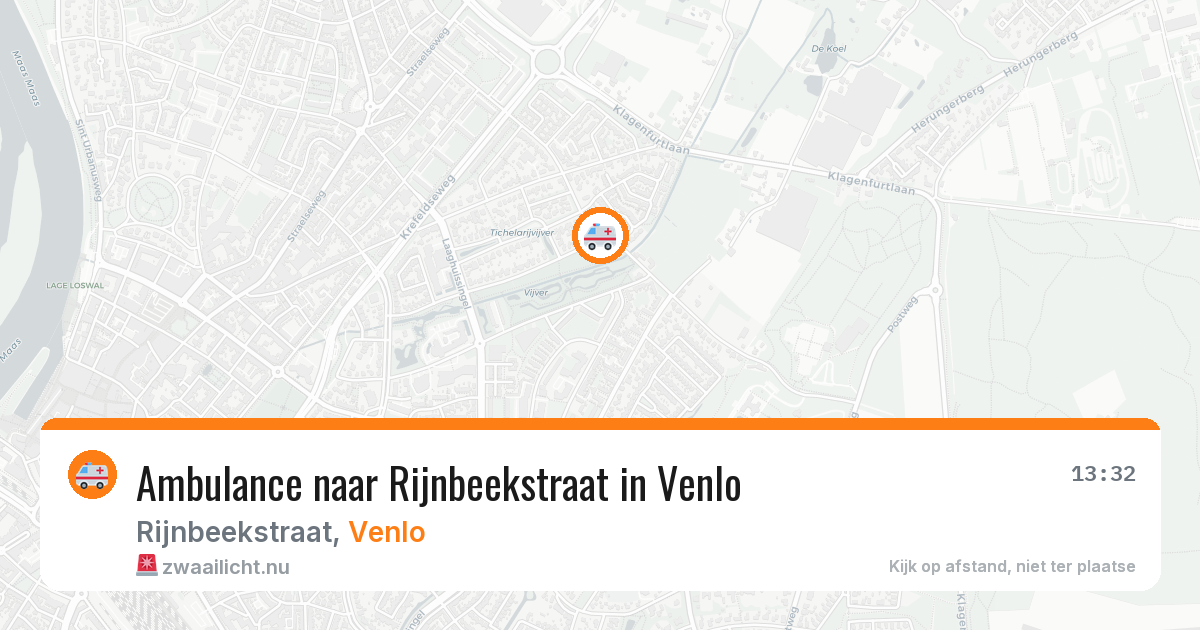 Ambulance naar Rijnbeekstraat in Venlo — 14 jul 2026