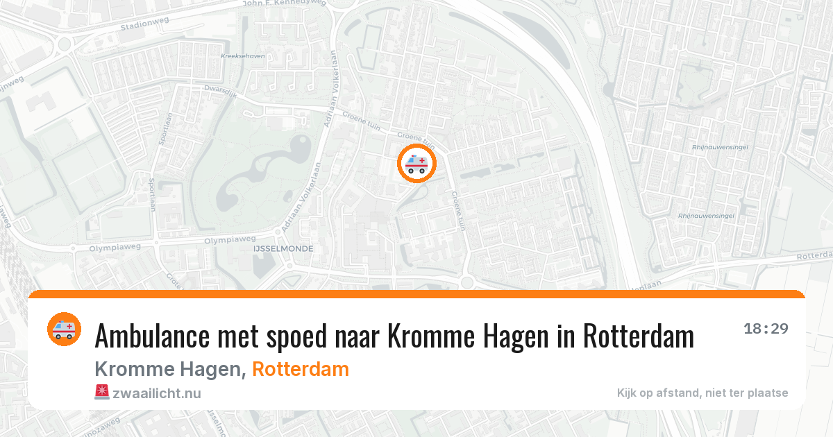 Ambulance met spoed naar Kromme Hagen in Rotterdam — 19 mrt 2026
