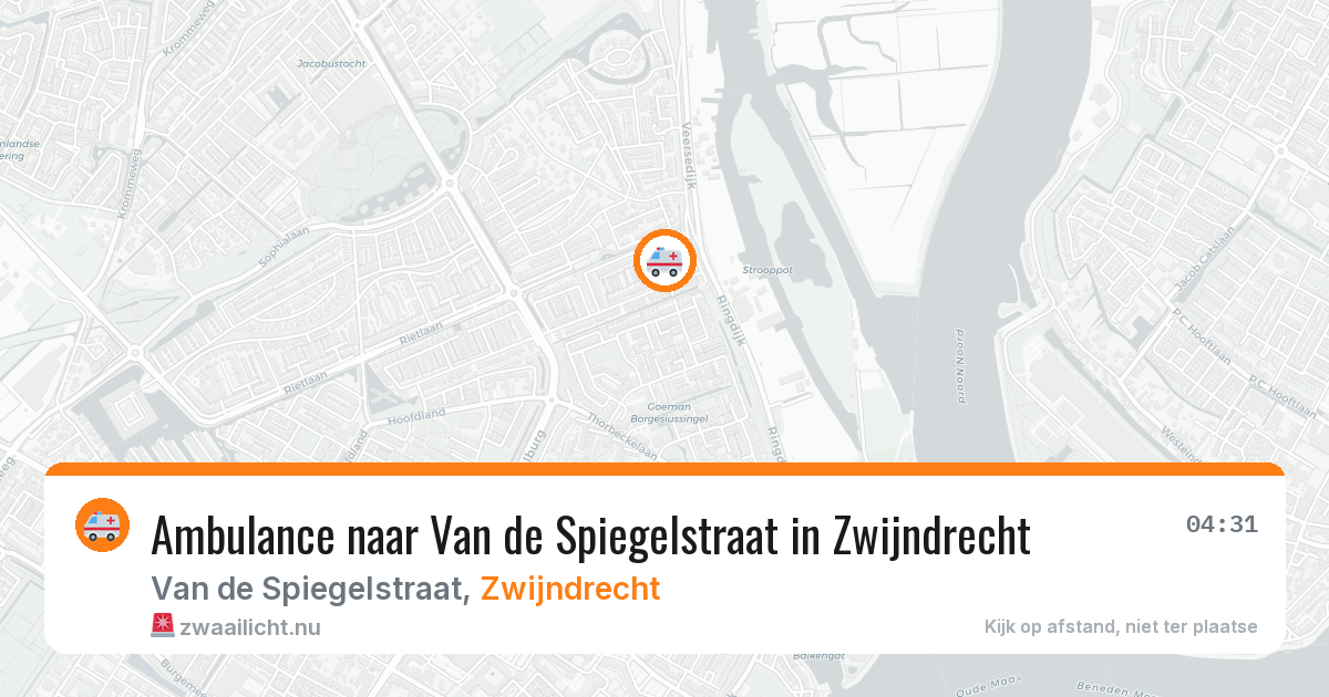Ambulance naar Van de Spiegelstraat in Zwijndrecht — 14 jul 2026