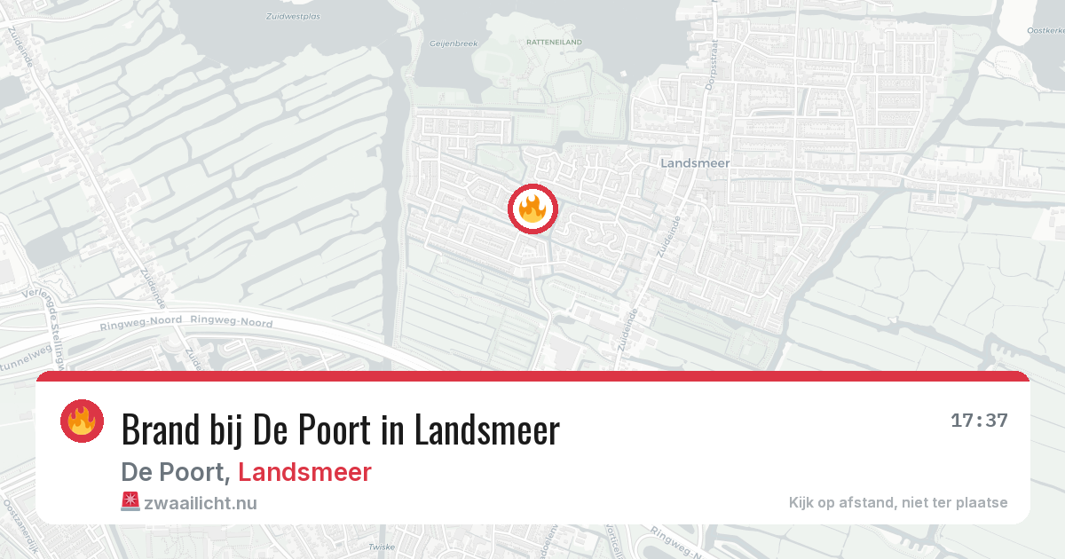 Brand bij De Poort in Landsmeer — 18 mei 2026