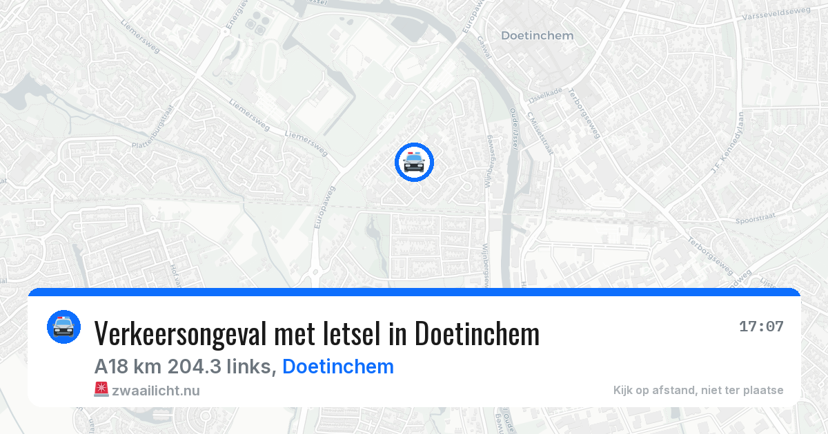 Verkeersongeval met letsel in Doetinchem — 20 mrt 2026