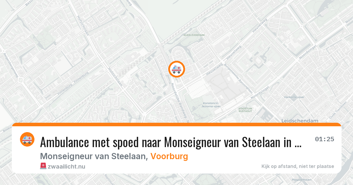 Ambulance met spoed naar Monseigneur van Steelaan in Voorburg — 7 jun 2026