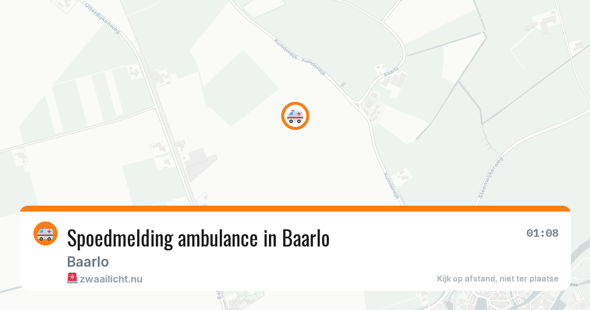 Spoedmelding ambulance in Baarlo — 10 jul 2026