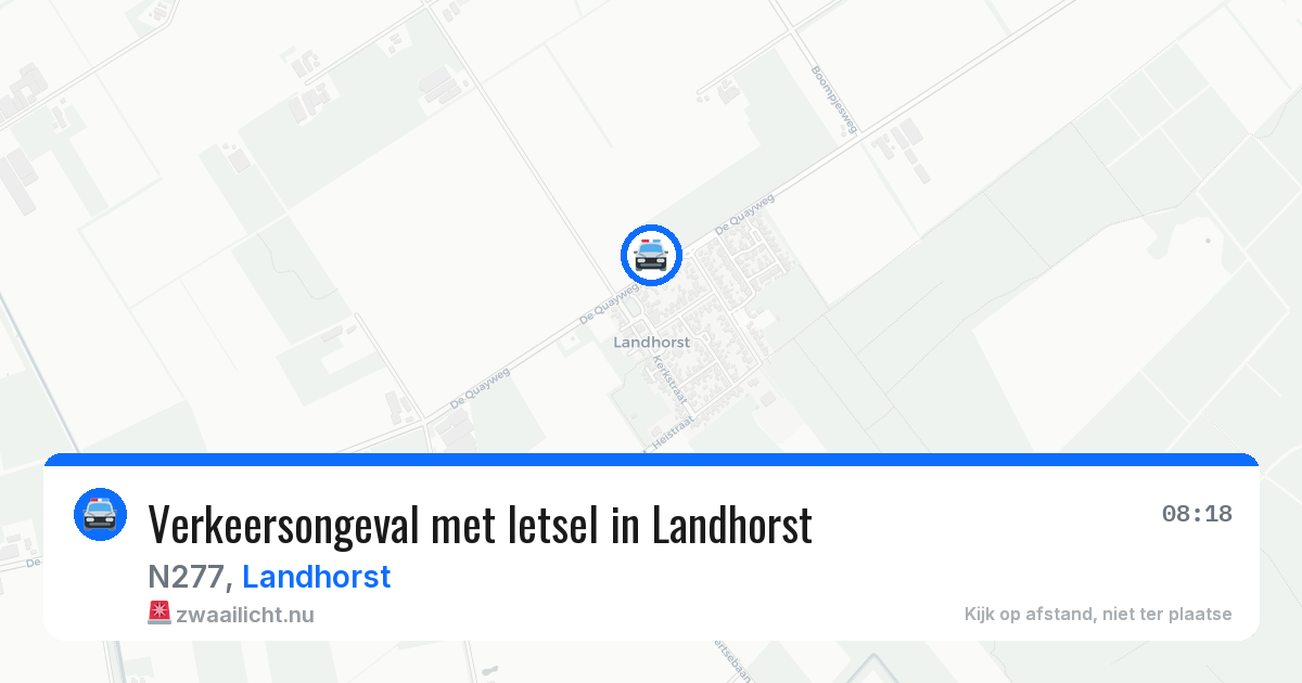 Verkeersongeval met letsel in Landhorst — 9 apr 2026