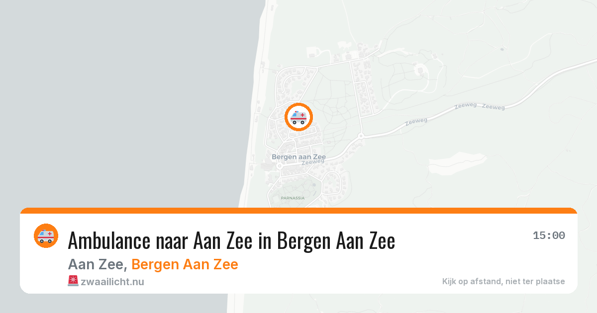 Ambulance naar Aan Zee in Bergen Aan Zee — 12 jul 2026