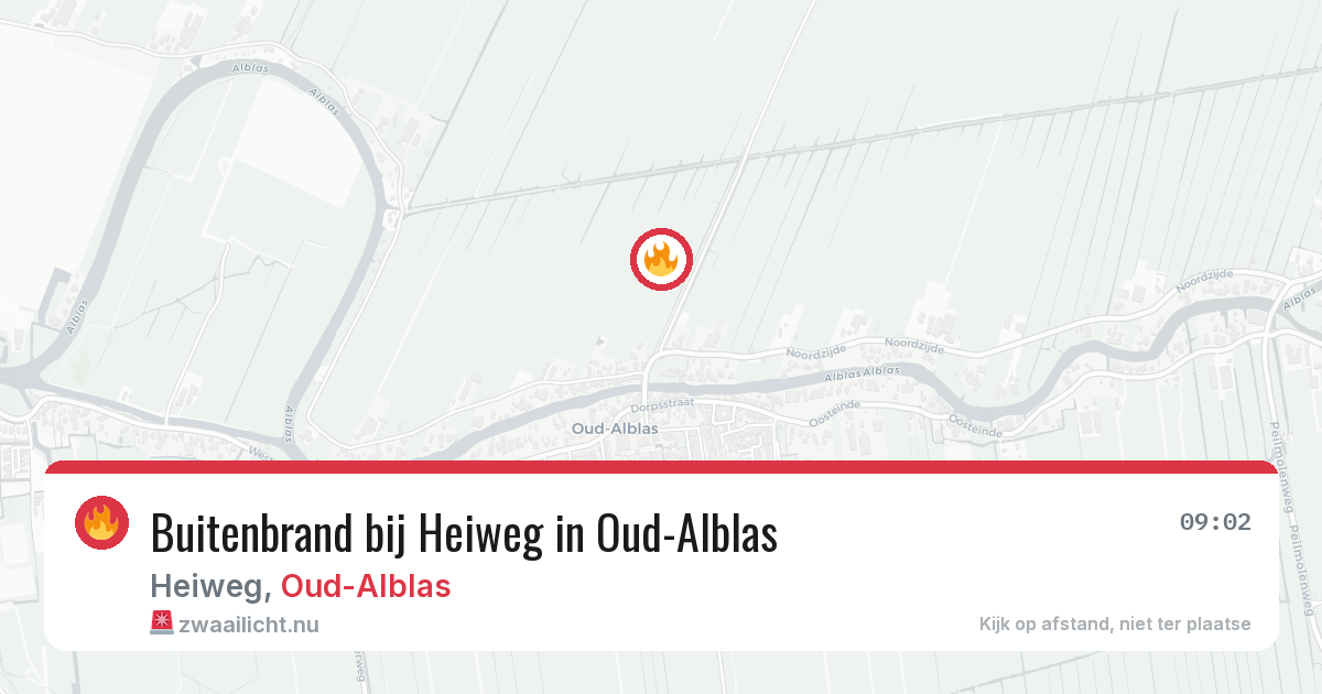 Buitenbrand bij Heiweg in Oud-Alblas — 26 jul 2026