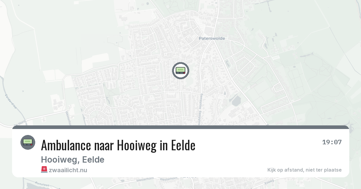 Ambulance naar Hooiweg in Eelde — 5 apr 2026