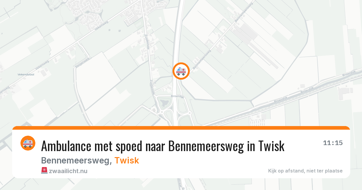 Ambulance met spoed naar Bennemeersweg in Twisk — 10 mei 2026