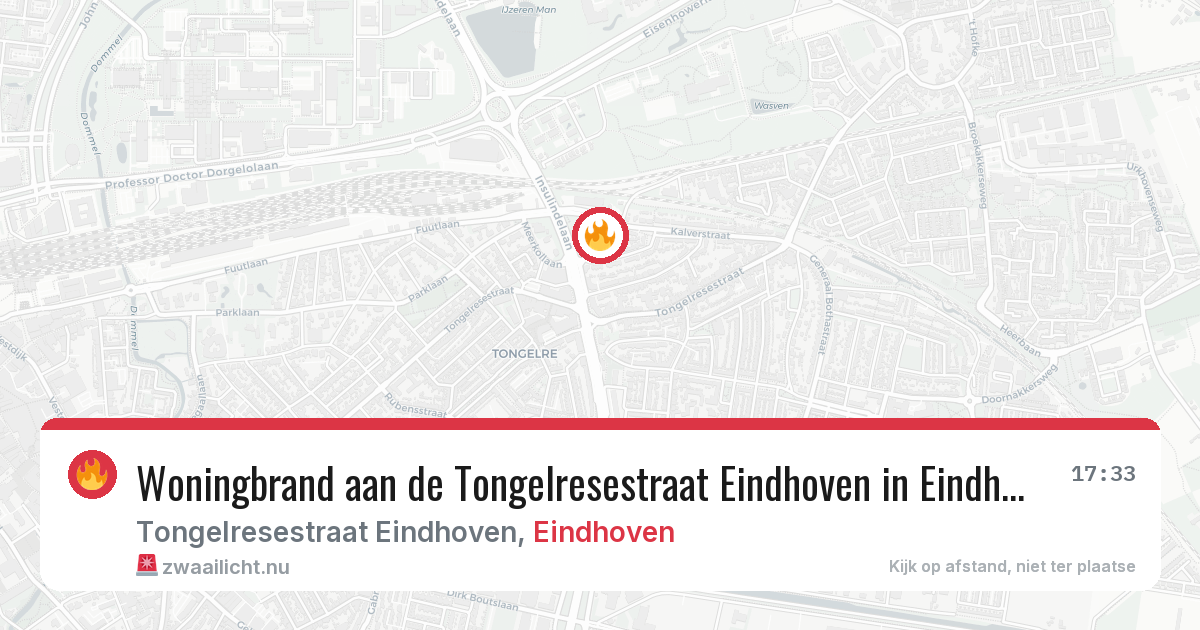 Woningbrand aan de Tongelresestraat Eindhoven in Eindhoven — 7 jun 2026