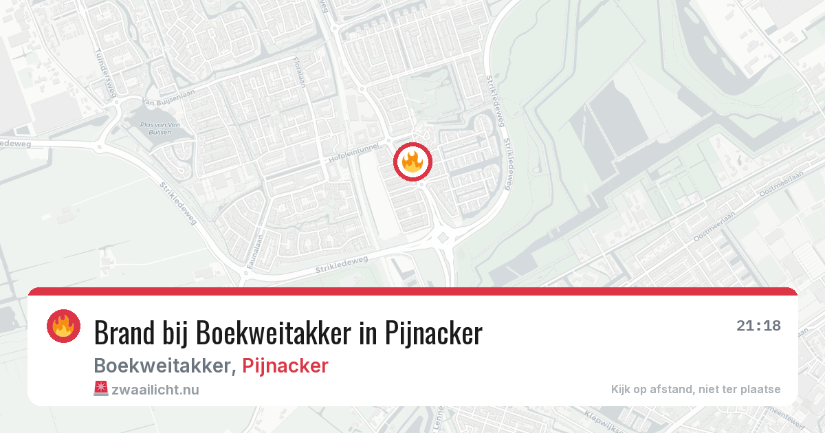 Brand bij Boekweitakker in Pijnacker — 26 mei 2026