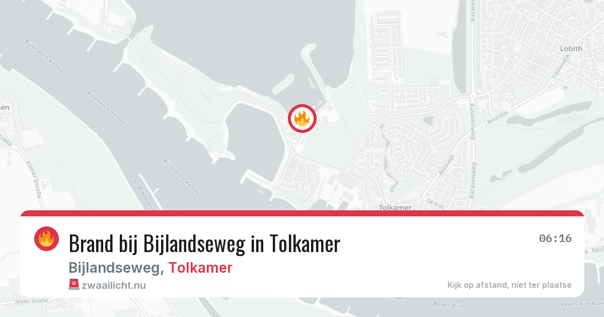 Brand bij Bijlandseweg in Tolkamer — 22 mrt 2026