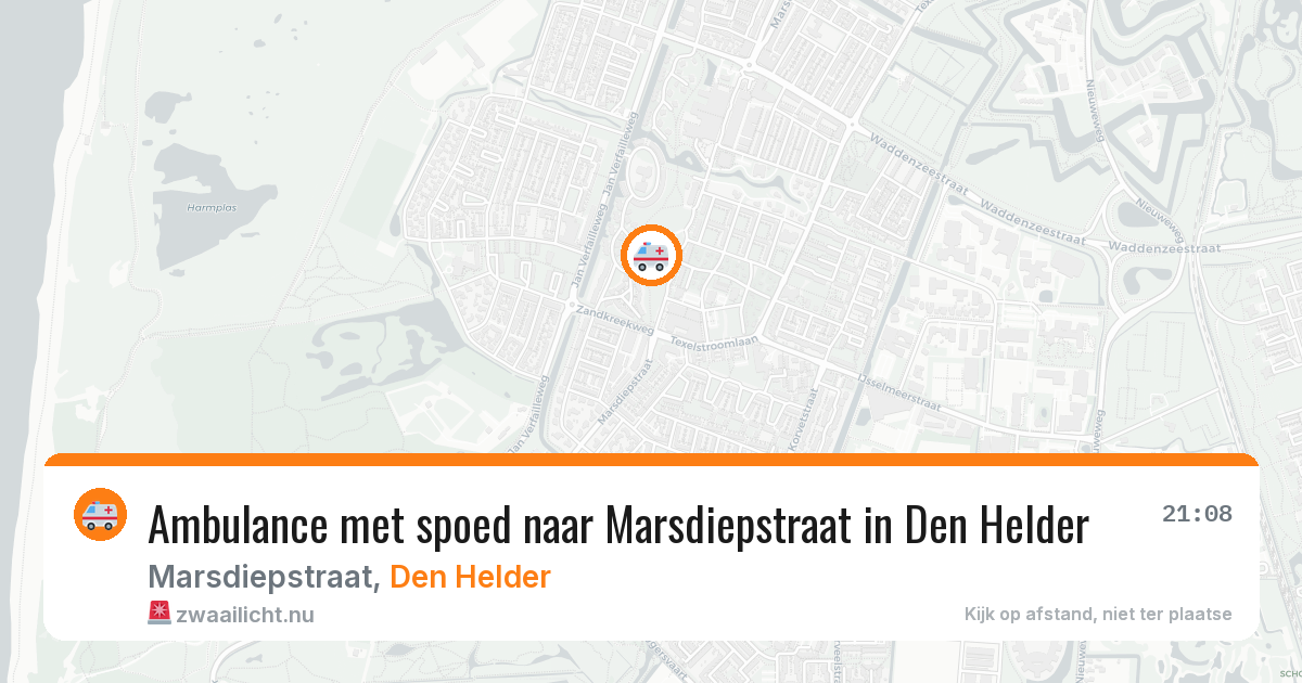 Ambulance met spoed naar Marsdiepstraat in Den Helder — 30 mrt 2026