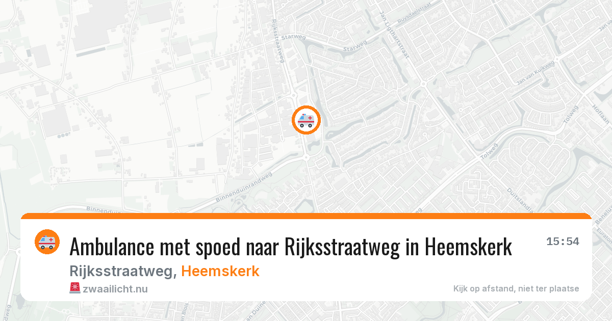 Ambulance met spoed naar Rijksstraatweg in Heemskerk — 29 mei 2026