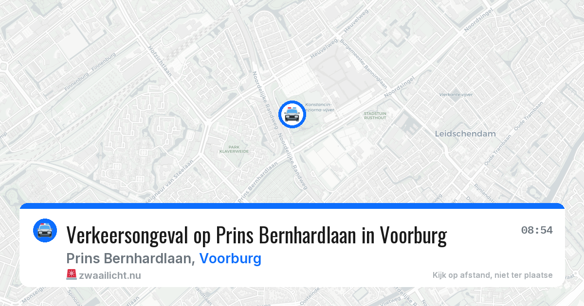 Verkeersongeval op Prins Bernhardlaan in Voorburg — 18 jul 2026