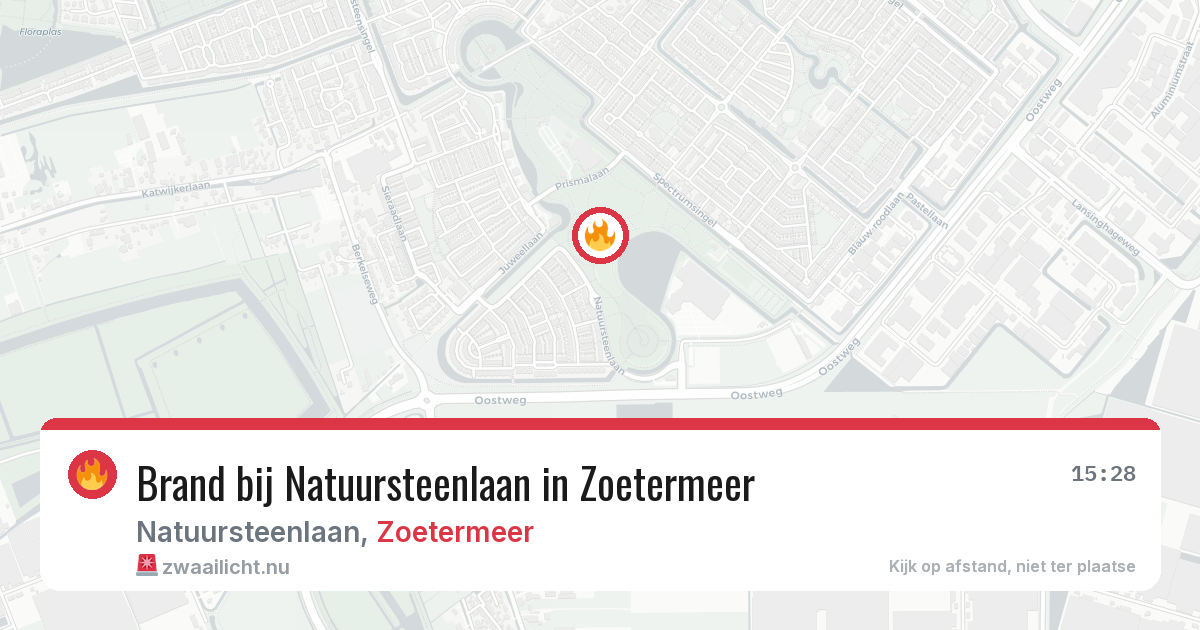 Brand bij Natuursteenlaan in Zoetermeer — 20 mei 2026