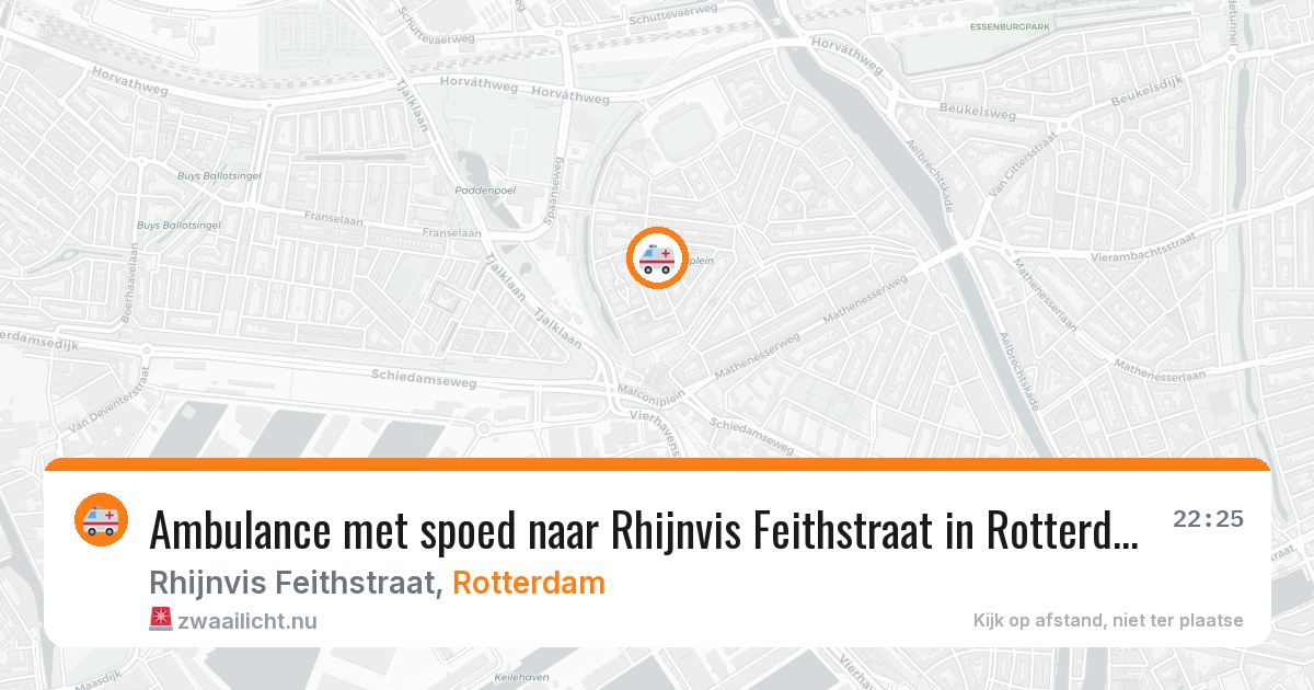 Ambulance met spoed naar Rhijnvis Feithstraat in Rotterdam — 15 mei 2026