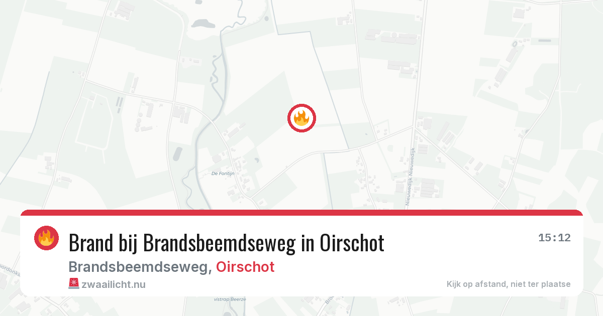 Brand bij Brandsbeemdseweg in Oirschot — 22 jul 2026