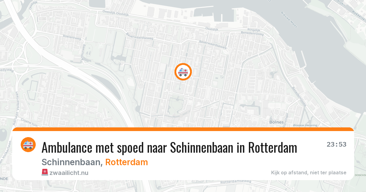 Ambulance met spoed naar Schinnenbaan in Rotterdam — 12 apr 2026