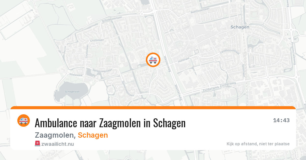 Ambulance naar Zaagmolen in Schagen — 16 mrt 2026