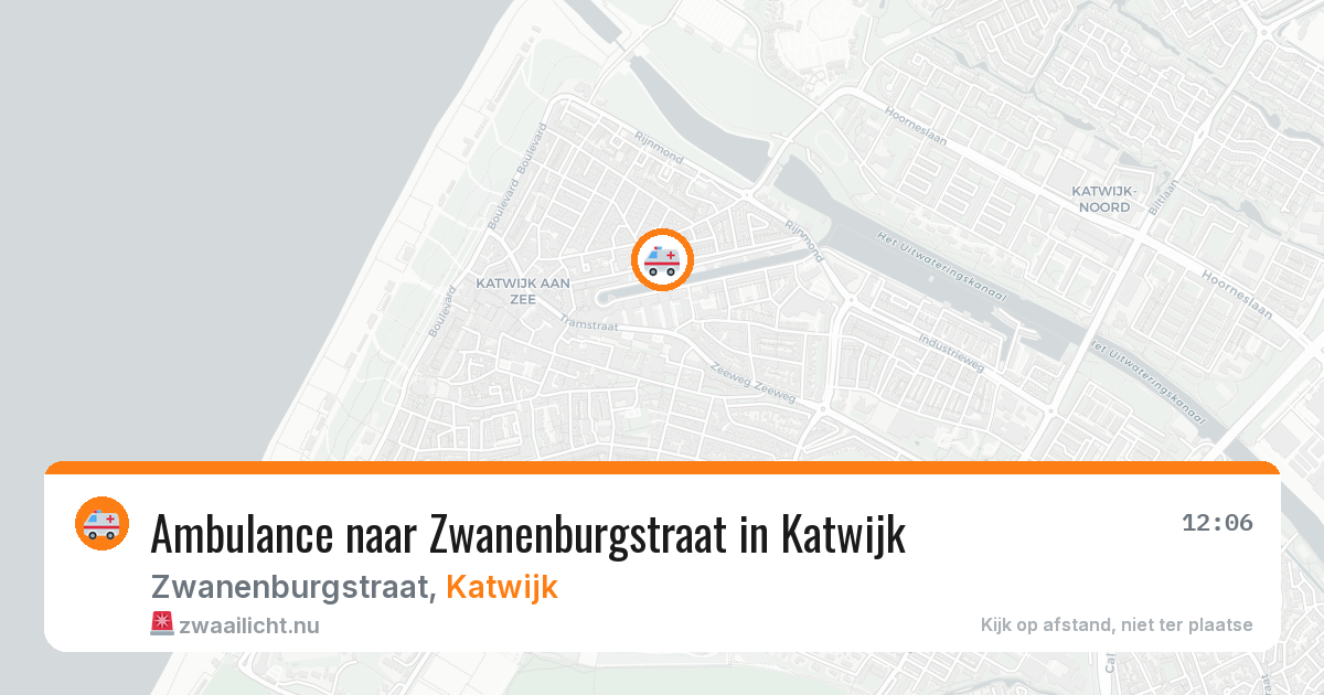Ambulance naar Zwanenburgstraat in Katwijk — 25 jul 2026