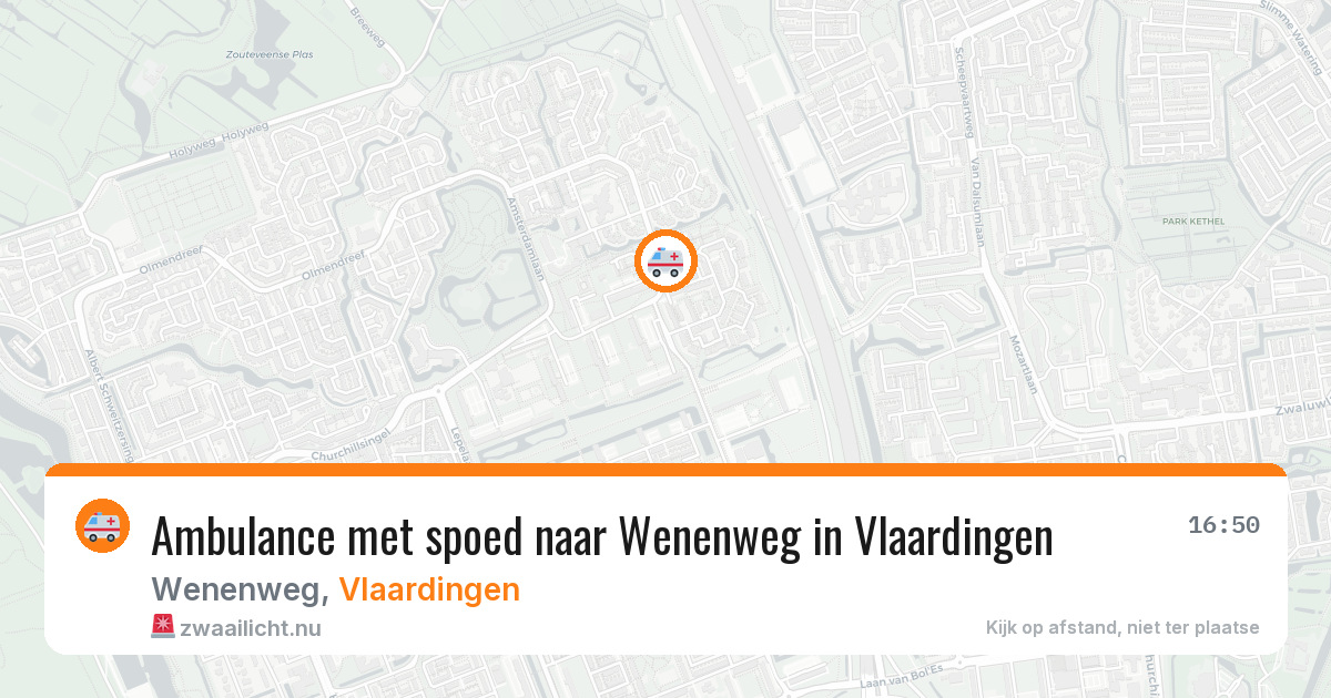 Ambulance met spoed naar Wenenweg in Vlaardingen — 23 mrt 2026