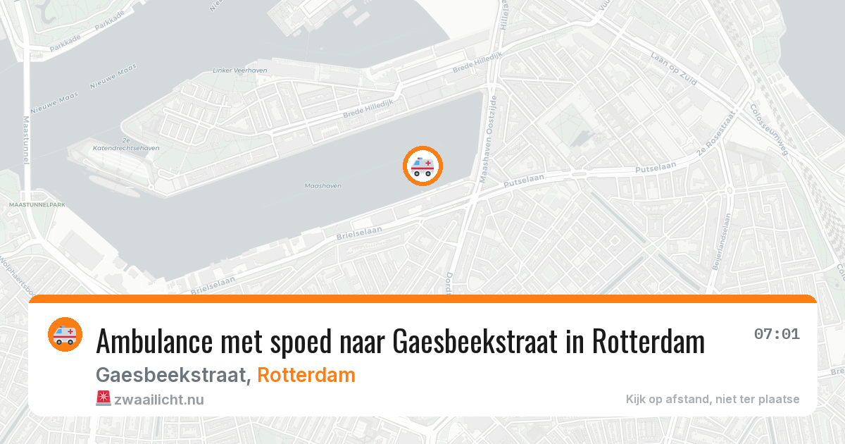 Ambulance met spoed naar Gaesbeekstraat in Rotterdam — 18 jul 2026